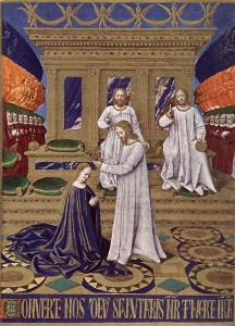 FOUQUET, Jean, The Coronation of the Virgin, 1452-60, Illumination Musée Condé, Chantilly
